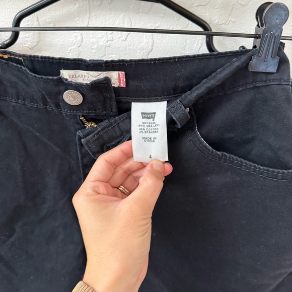 Levi’s 550 Black Relaxed Shorts Women’s High Rise Size 4 - Picture 5 of 6